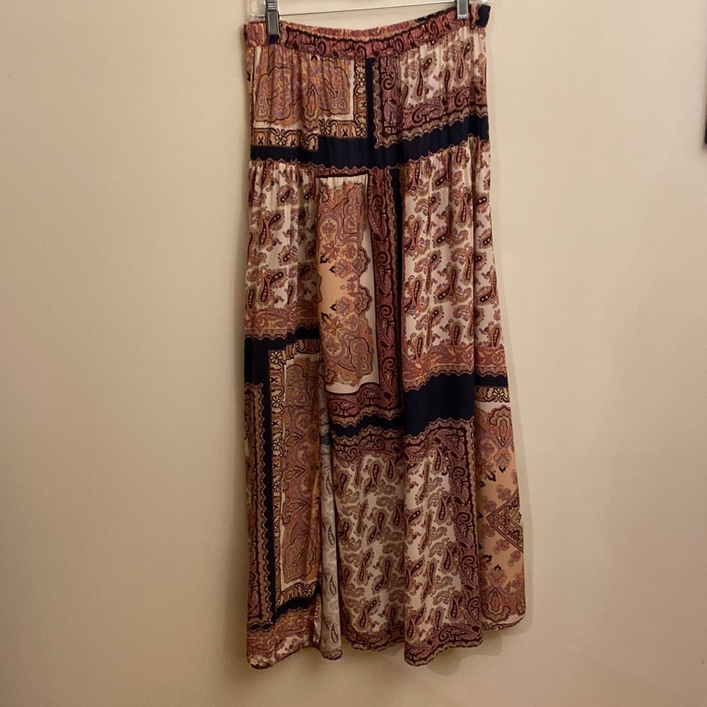LASCANA Maxi Skirt Multi Color 100% Viscose Size GB 14